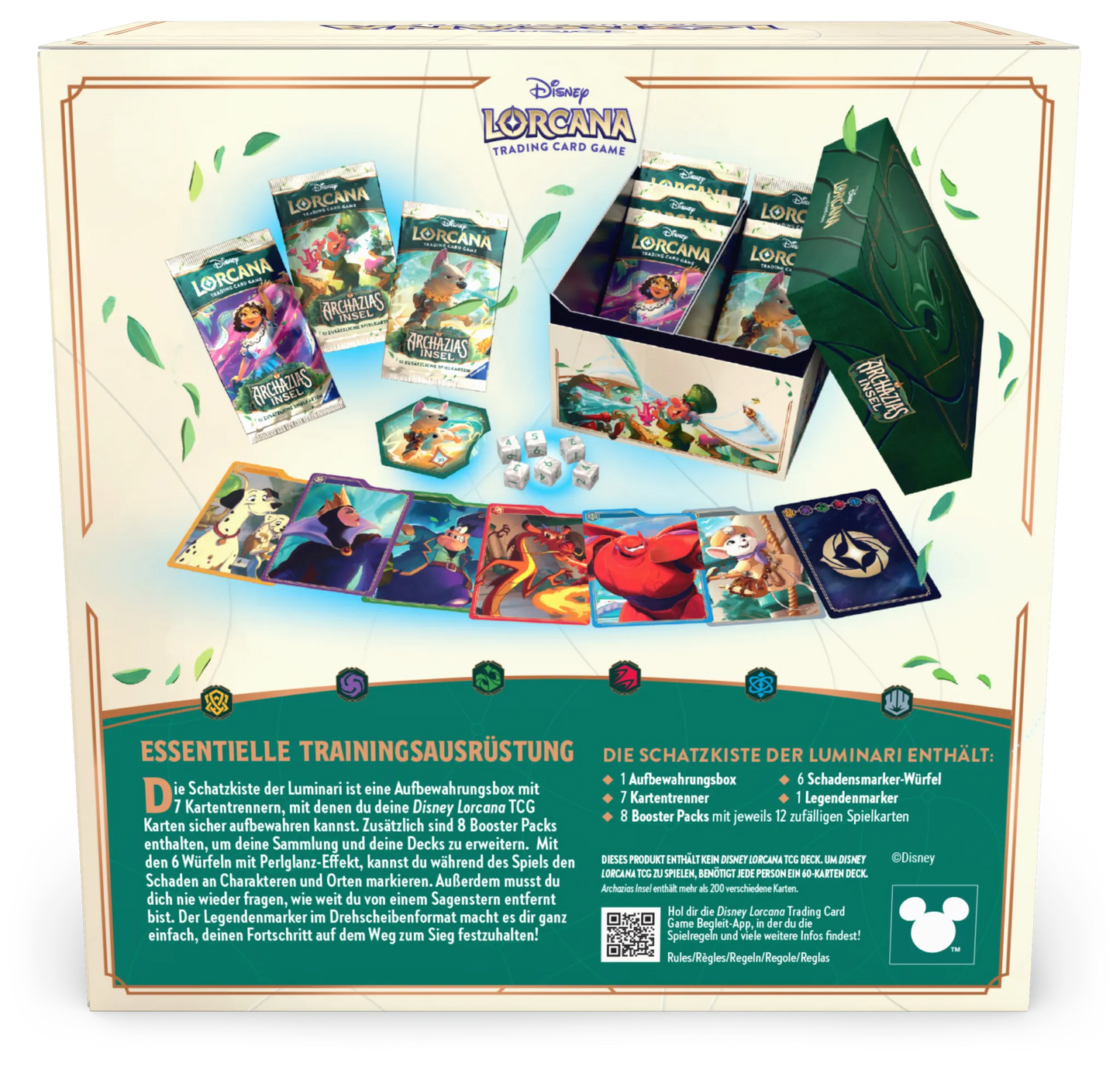 Disney Lorcana Archazias Insel Schatzkiste der Luminari Deutsch Bolt Mirabel Madrigal Verrückter Hutmacher