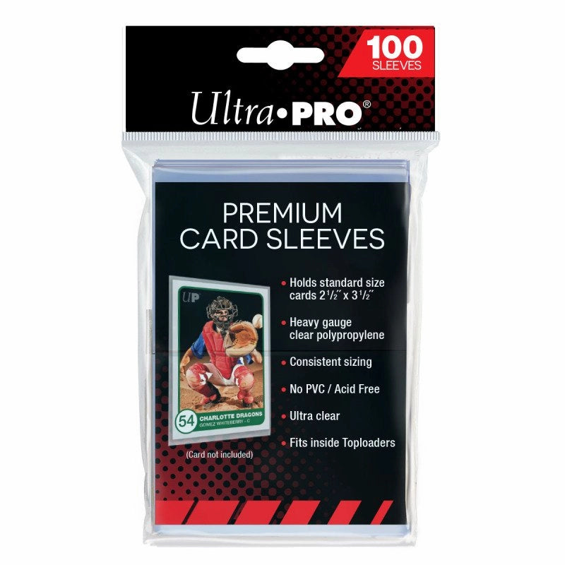 Ultra Pro - Durchsichtig - 100 Hüllen - Premium Card Sleeves - Standardgröße 63,5 x 88,9 mm