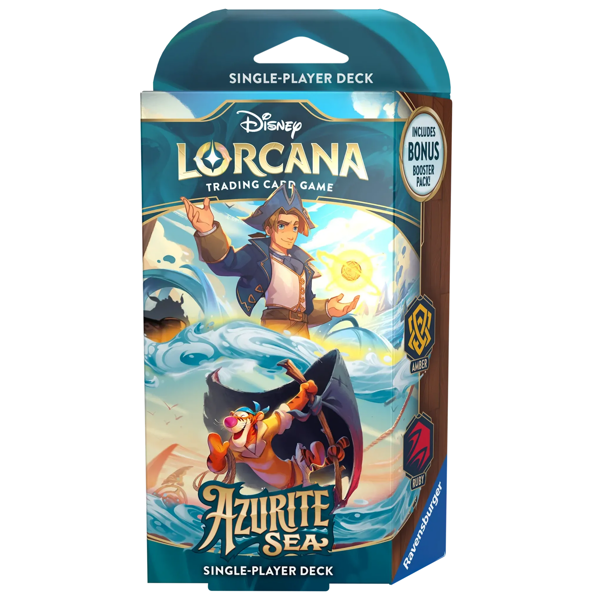 Disney Lorcana Azurite Sea Starter Deck Amber & Ruby Englisch Jim Hawkins Tigger