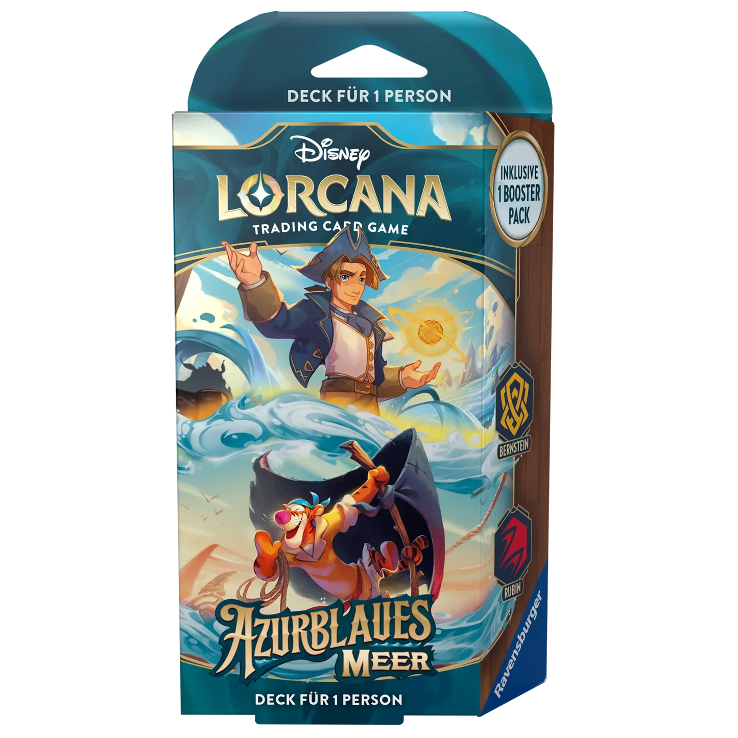Disney Lorcana Azurblaues Meer Starter Deck Bernstein & Rubin Deutsch Jim Hawkins Tigger 