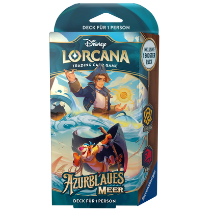 Disney Lorcana Azurblaues Meer Starter Deck Bernstein & Rubin Deutsch Jim Hawkins Tigger 