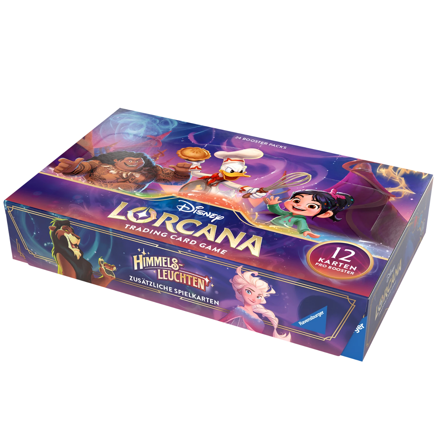 Disney Lorcana Himmelsleuchten Booster Display Deutsch Maui Donald Duck Vanellope von Schweetz