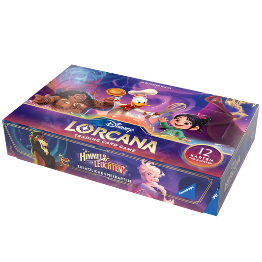 Disney Lorcana Himmelsleuchten Booster Display Deutsch Maui Donald Duck Vanellope von Schweetz