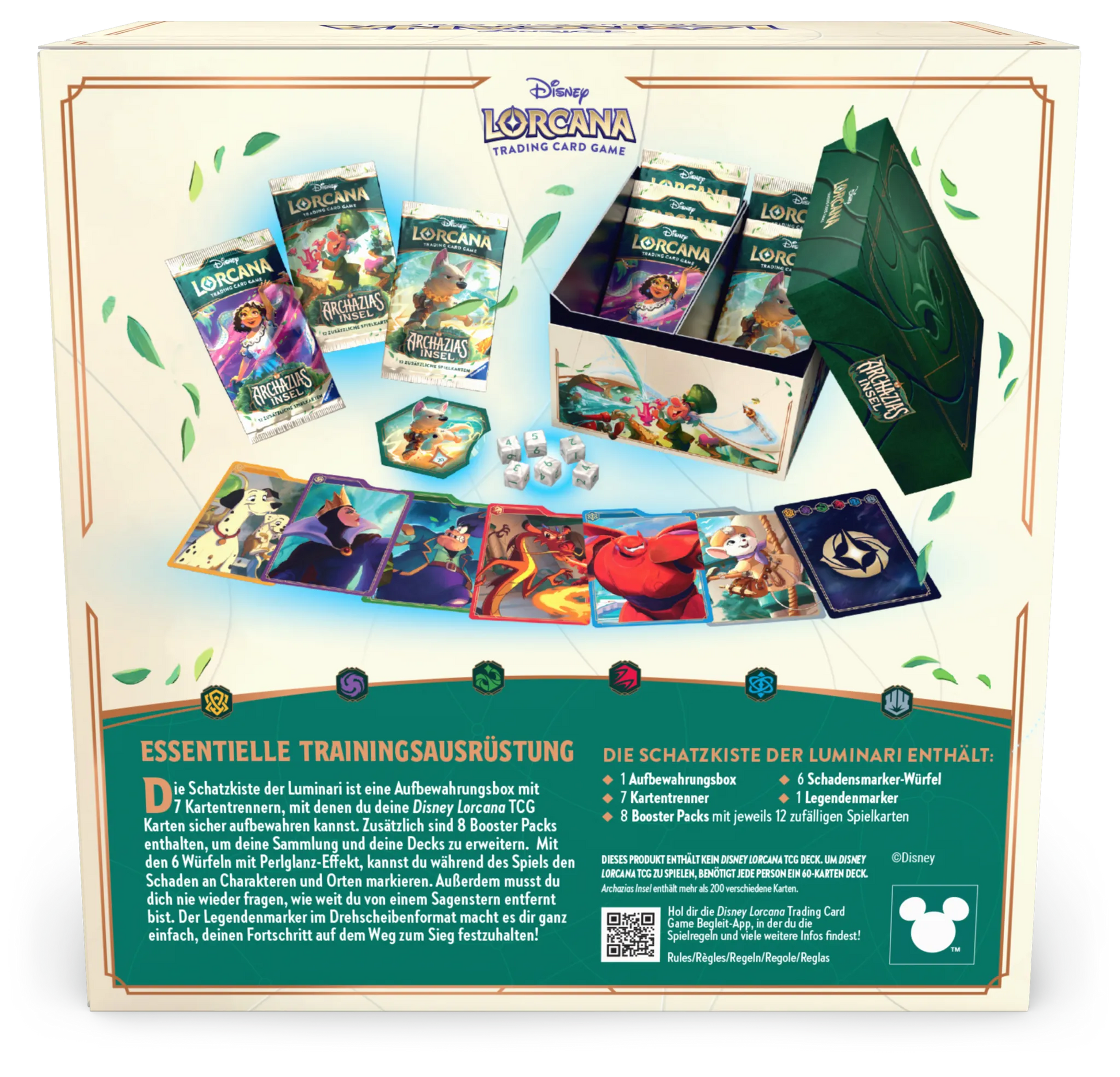 Disney Lorcana Archazias Insel Schatzkiste der Luminari Deutsch Bolt Mirabel Madrigal Verrückter Hutmacher