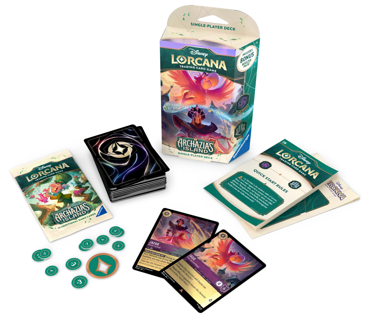 Disney Lorcana Archazias Insel Starter Deck Amethyst & Steel Englisch Jafar Jago