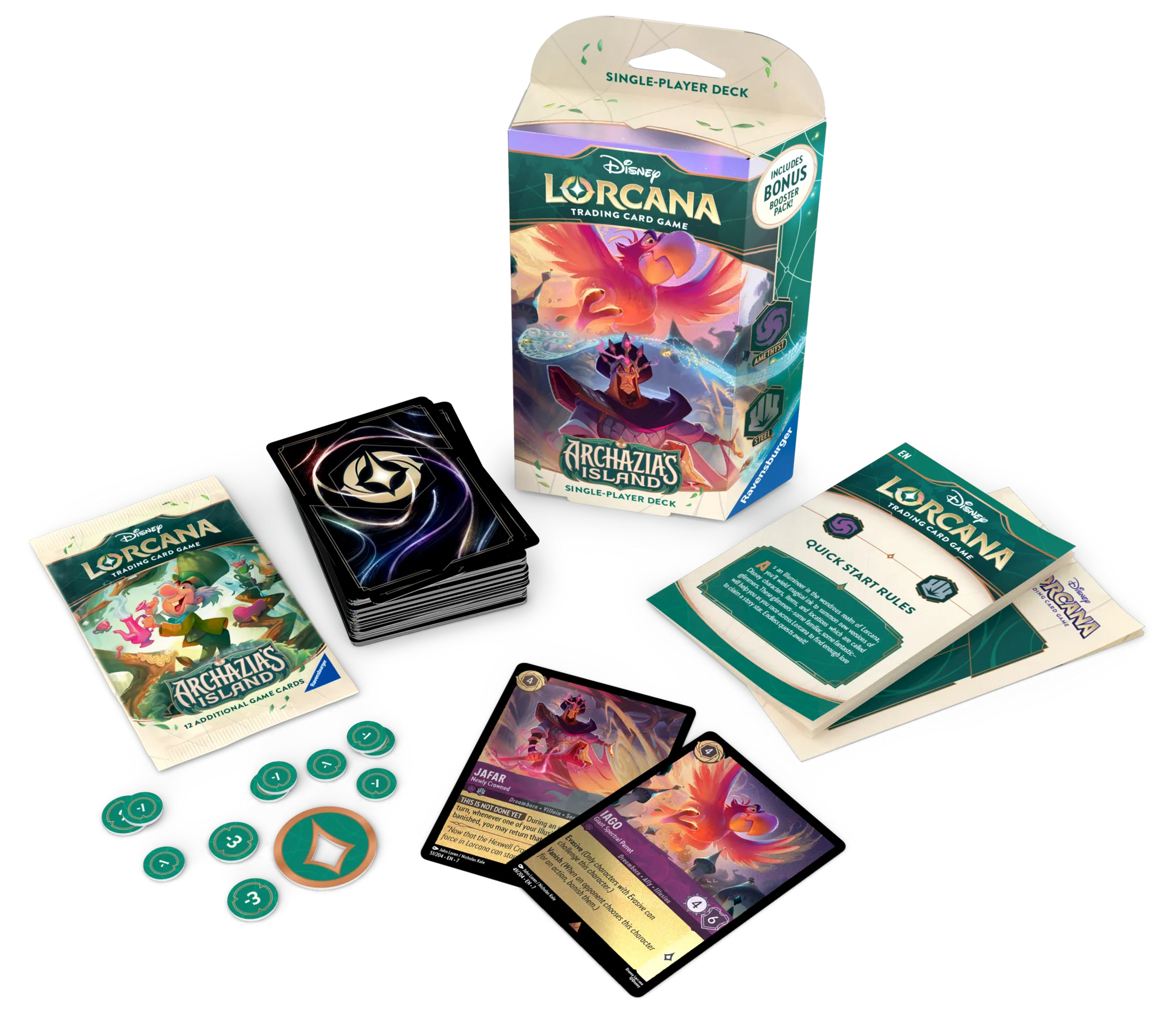 Disney Lorcana Archazias Insel Starter Deck Amethyst & Steel Englisch Jafar Jago