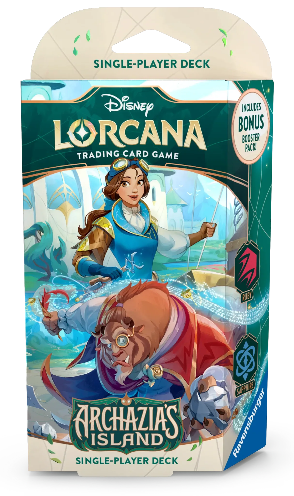 Disney Lorcana Archazias Island Starter Deck Ruby & Sapphire Englisch Belle Biest 