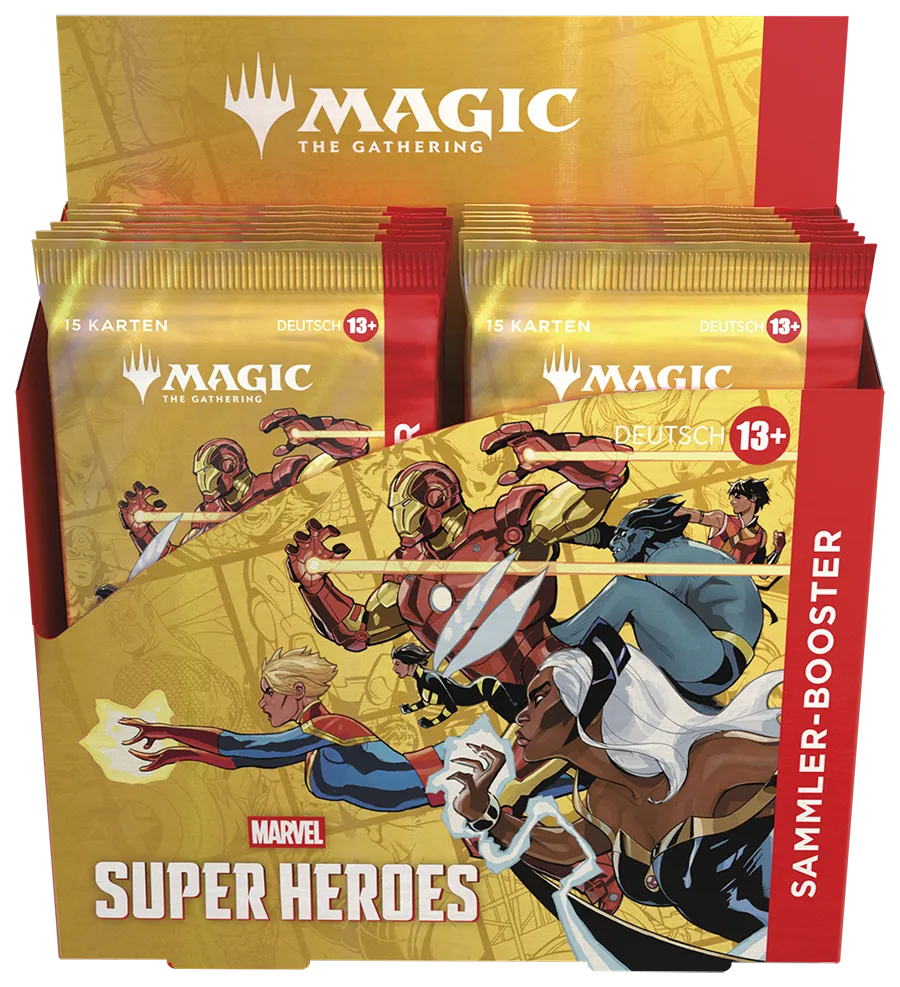 Magic: The Gathering - Marvel Super Heroes Sammler Booster Display - 12 Booster - Deutsch