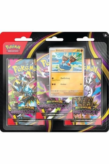 Pokémon - Mega-Entwicklung Dunkelnacht 3er-Pack Blister - Deutsch