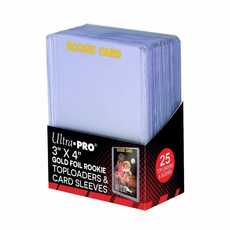 Ultra Pro - Rookie Toploaders 3" x 4" 35pt & Penny Sleeves - 25 Stück - Standardgröße
