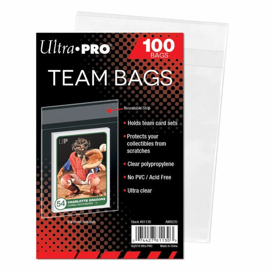 Ultra Pro - Team Bags - Wiederverschließbar - 100 Hüllen - Durchsichtig